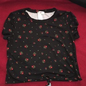 Cute floral crop shirt